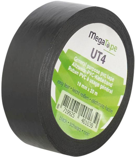 MegaTape UT4 Schwarz - 19 mm/20 m