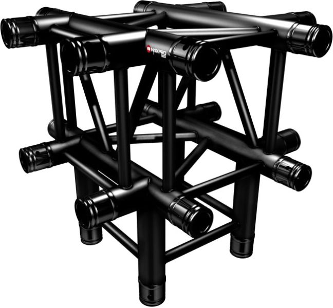 Naxpro-Truss FD 34 C55 90° 5 Weg Winkel
RAL9005 - Schwarz - Seidenmatt