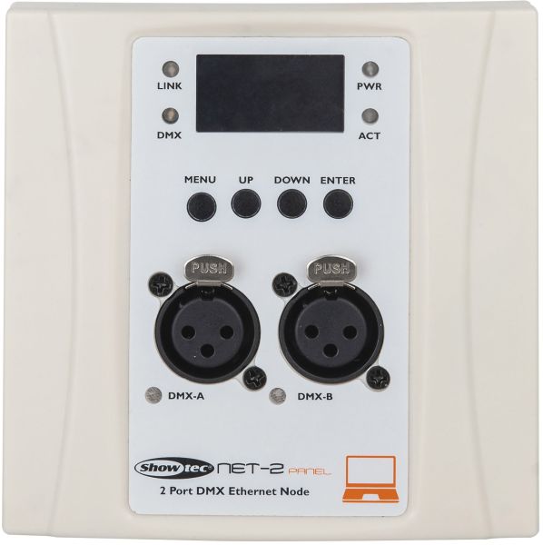 Showtec NET-2 Panel - 3-polig, weißes Gehäuse