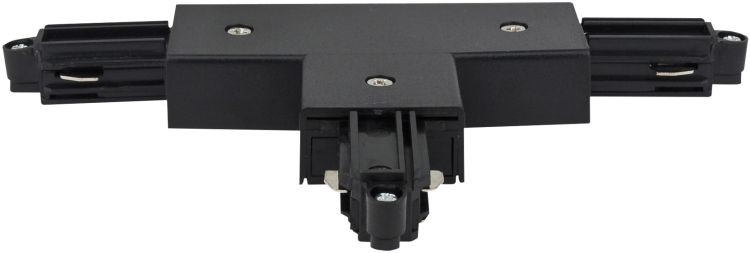 Left T-Connector, with power entry  Black (RAL9004)