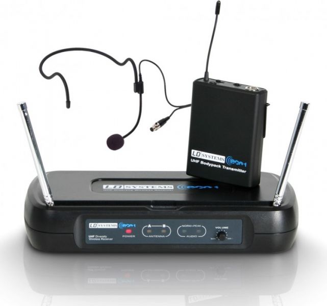 LD Systems ECO 2 BPH 2 Funkmikrofon System mit Belt Pack und Headset