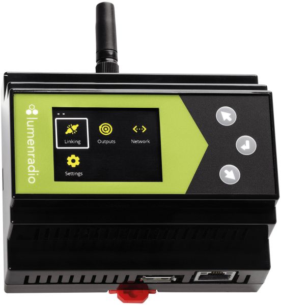 Lumenradio Galileo MAX Erweiterbarer DIN-Schienen W-DMX-Sender