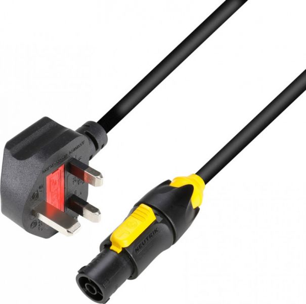 Adam Hall Cables 8101 TCON 0150 GB Netzkabel BS1363/A Powercon True1 1,5mm