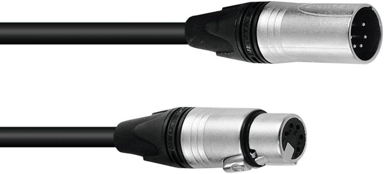 PSSO DMX Kabel XLR 5pol 1,5m sw Neutrik