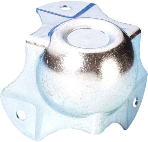 Adam Hall Hardware 4128 Kugelecke mittel dreischenklig gekröpft 30 mm mit