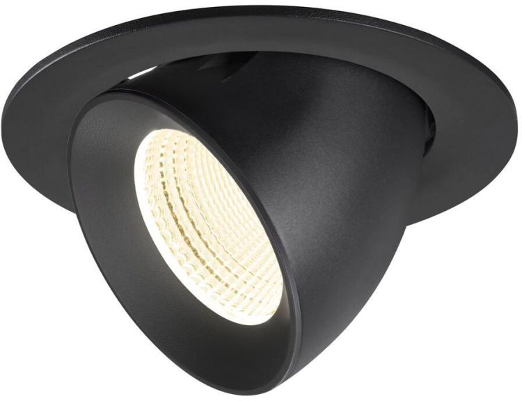 SLV NUMINOS® GIMBLE L, Deckeneinbauleuchte, 4000 K, 55°, IP20, rund, schwarz