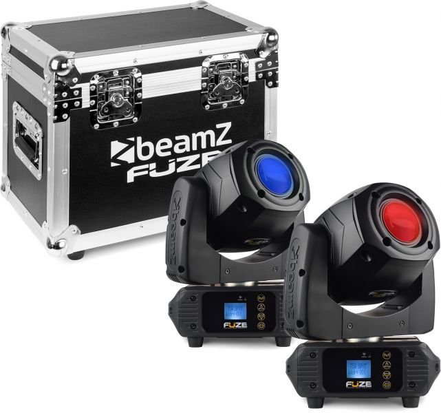beamZ Fuze75S Spot 75W LED Moving Head Set 2 Stück im Flightcase