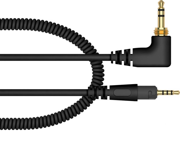 Pioneer DJ HC-CA0701-K-1,2 m Spiralkabel für den Kopfhörer HDJ-S7-K(black)