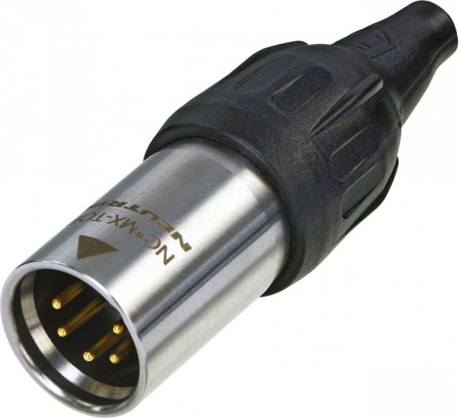 Neutrik XLR 5p. Connector Male TOP - Goldkontakte, Edelstahlgehäuse