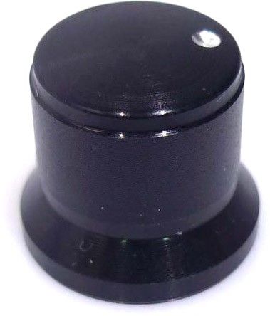 Knopf (Gain) UHF-204 schwarz Potiachse 6mm Durchmesser rund