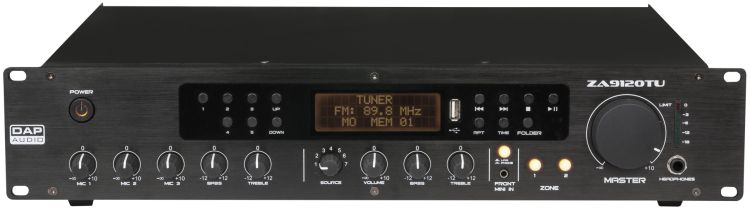 DAP-Audio ZA-9120TU - Zonen-Verstärker mit 120 W und 100 V