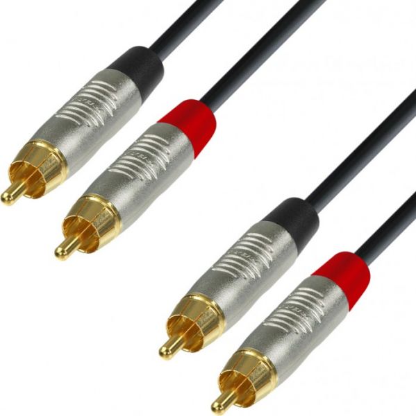 Adam Hall Cables K4 TCC 0060 Audiokabel REAN 2 x Cinch male auf 2 x Cinch