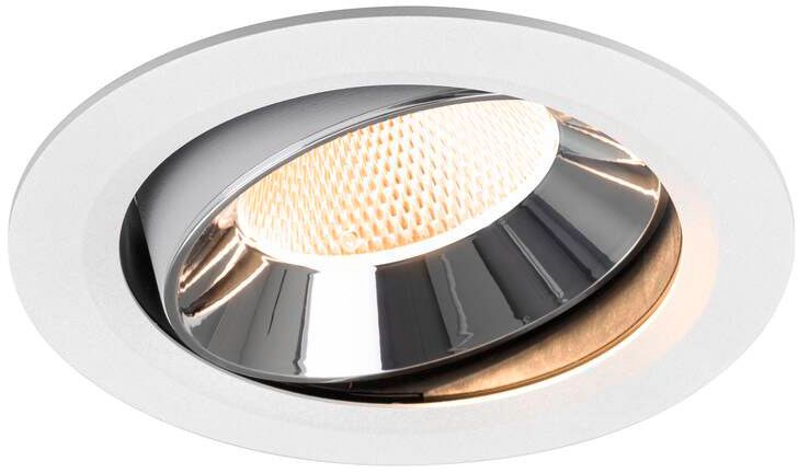 SLV NUMINOS® MOVE XL, Deckeneinbauleuchte weiß/chrom 2700 K 20°