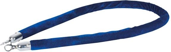 Showtec Samtseil Silber Haken - Blau