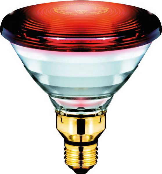 PHILIPS PAR38 IR 150W E27 125-130V Red 1CT/12 Infrarotlampe E27 dim