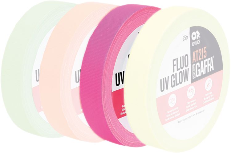 Advance Tapes AT215 Fluoreszierendes Gaffa-Klebeband Rosa Rosa – 19 mm – 25 m