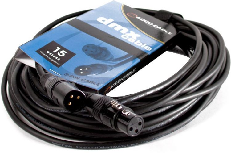 DMX Kabel 3pin, 15m, 110 Ohm, AC3PDMX30