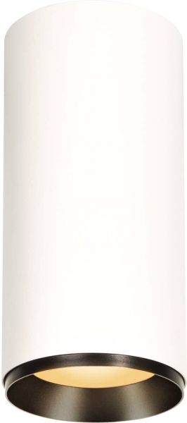 SLV NUMINOS® XL PHASE, Deckenaufbauleuchte weiß / schwarz 36W 2700K 36°