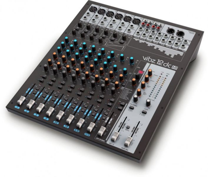 LD Systems VIBZ 12 DC 12-Kanal Mischpult mit DFX und Kompressor
