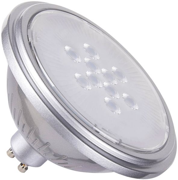 SLV QPAR111 GU10, LED Leuchtmittel silber 7W 4000K CRI90 40°