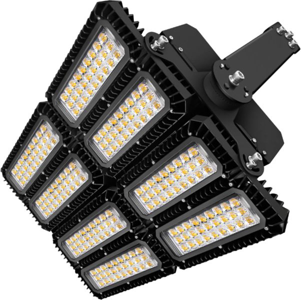 ISOLED LED Flutlicht 900W, 130x40° asymmetrisch, variabel, 1-10V dimmbar, neutralweiß, IP66