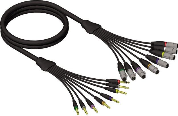 Adam Hall Cables REF 8024 5 Multicore-Kabel 8 x XLR female auf 6,3 mm Klin