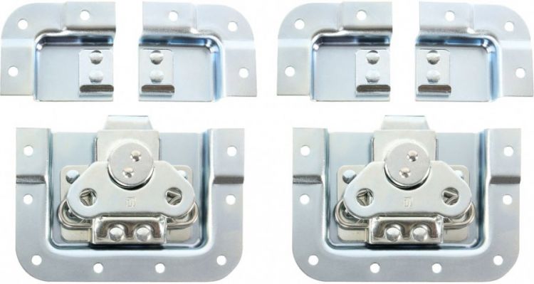 Adam Hall Hardware SPLIT-LID 2er Set Butterfly Verschluss kurz gekröpft 14