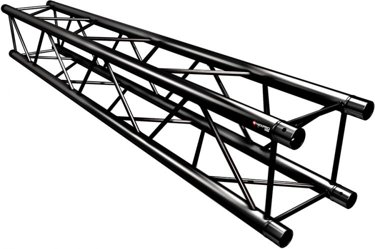 Naxpro-Truss FD 24 Strecke 125 cm RAL9005 - Schwarz - Seidenmatt