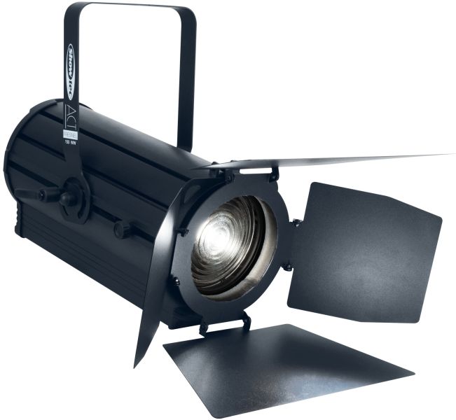 Showtec ACT Fresnel 150 WW Kompakter, warmweißer LED-Fresnelscheinwerfer mit 150 W für Theater