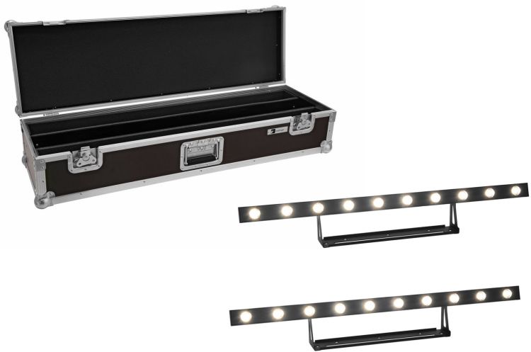 EUROLITE Set 2x LED STP-10 Sunbar 3200K 10x5W Lichtleiste + Case