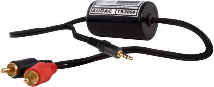Audac TR 2060 Ground Loop Isolator- 3,5 mm Klinkenstecker auf 2 x Cinch-St