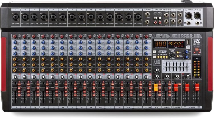 Power Dynamics PDM-T1604 Bühnenmischpult 16-Kanal DSP/MP3