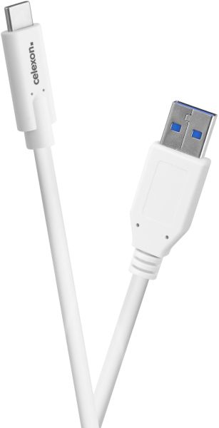 celexon USB-C auf USB-A Kabel - USB 3.2 Gen 2x1 1,0m, weiß