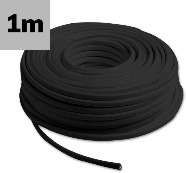 ISOLED Kabel Gummi ummantelt, schwarz, 3x0.75mm² H05RR-F 3G, Meterware
