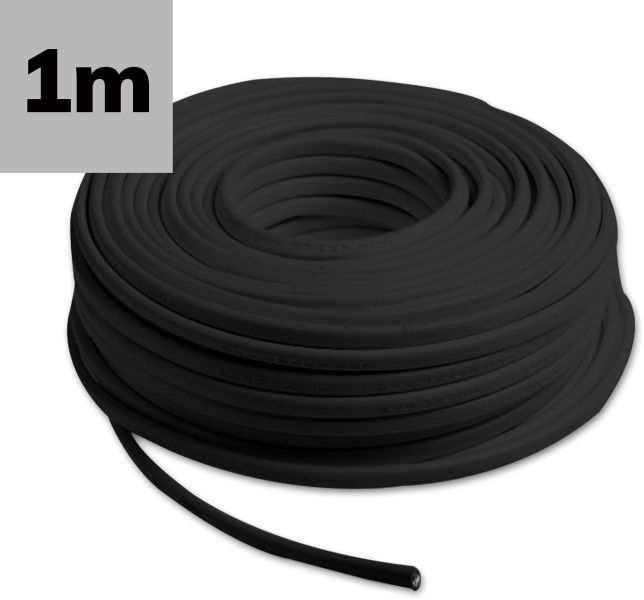 ISOLED Kabel Gummi ummantelt, schwarz, 3x0.75mm² H05RR-F 3G, Meterware