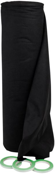 SHOWGEAR Deko-Molton 160 g/m² Rolle 0,8 m, 30 m Schwarz – 0,8 x 30 m (B x L)