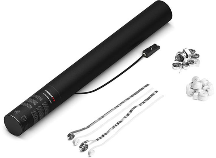 Magic FX Elektrische Streamerkanone 50cm - Weiß+Silber