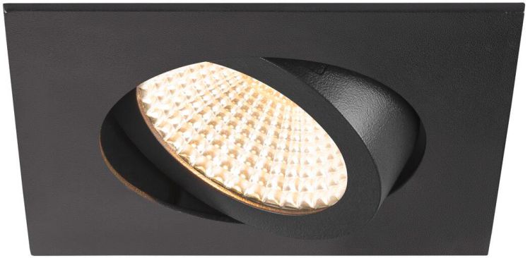 SLV NEW TRIA® 68, Deckeneinbauleuchte, 3000K, 60°, IP 20, quadratisch, schwarz