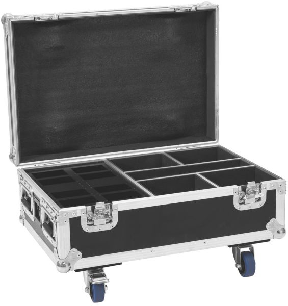 ROADINGER Flightcase 4x AKKU IP UP-4 Plus HCL Spot WDMX mit Ladefunktion