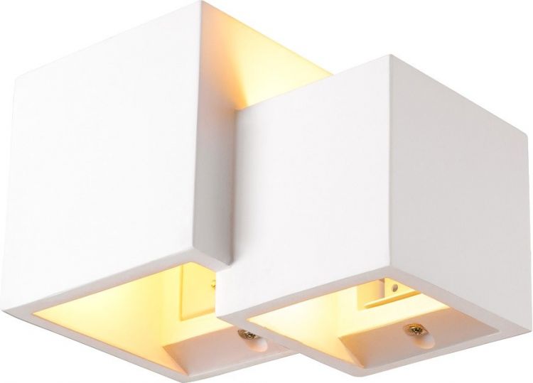 SLV PLASTRA WL CUBES, Indoor, luminaria de superficie de pared QT14 blanco