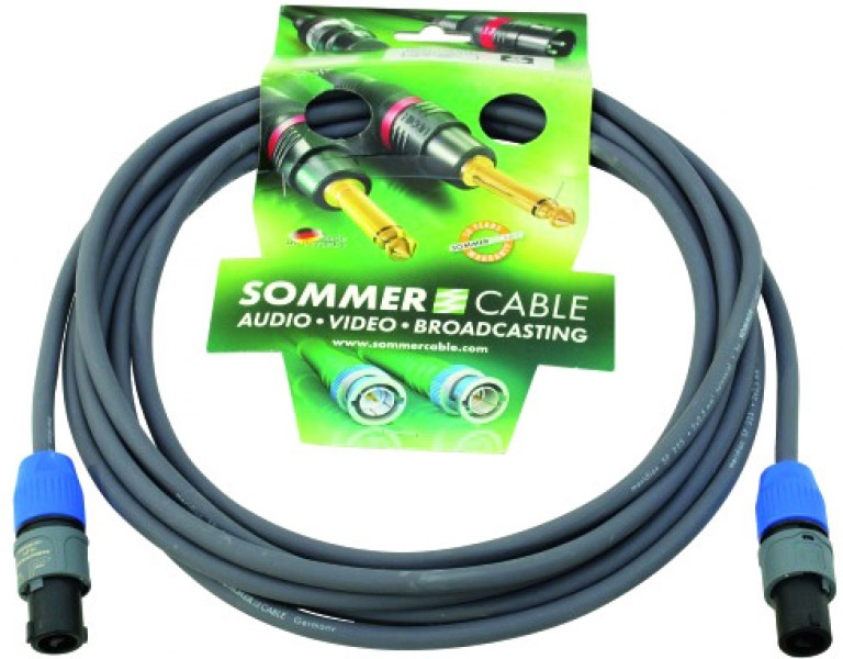 2 Meter Speakon Kabel mit 4-pol Stecker u 2 x 2,5 mm² Sommer Cable 