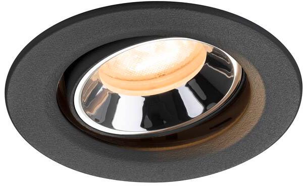 SLV NUMINOS® MOVE XS, Deckeneinbauleuchte schwarz/chrom 2700 K 55°