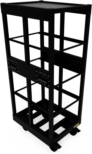 Riggatec Box Rack Transportgestell 1x4 für 27 cm Kiste Schwarz