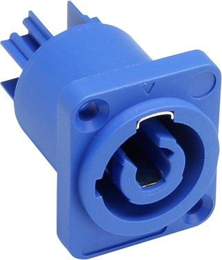 Adam Hall Connectors 7921 V2 - Chassis connector, power-in, blue