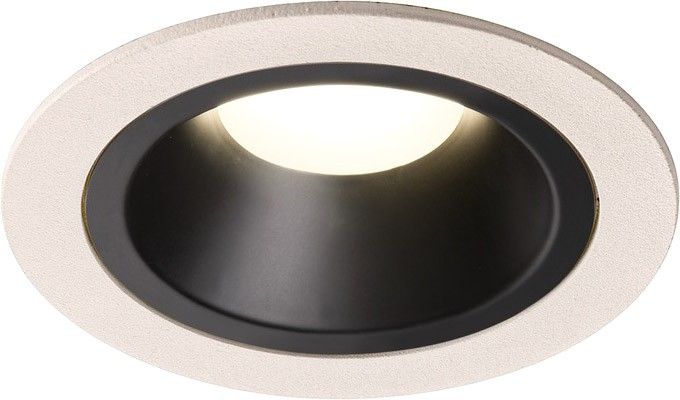 SLV NUMINOS® DL M, Indoor, luminaria empotrada de techo led blanco/negro 4000 K 55° con resortes