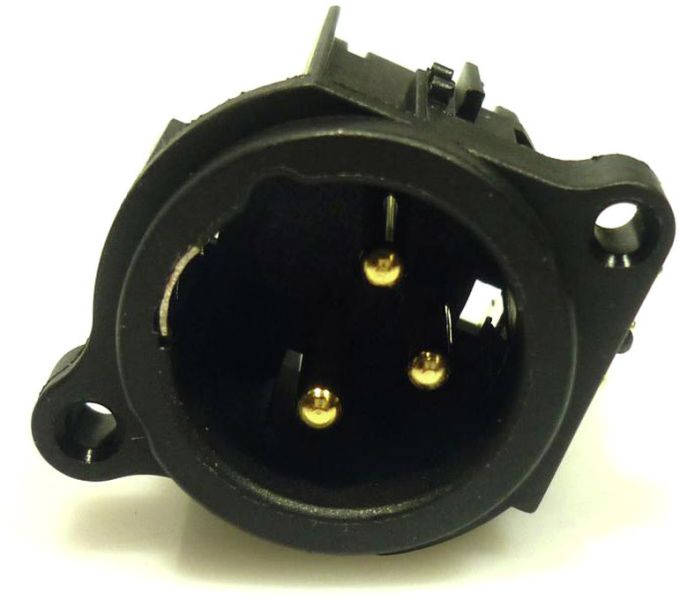 XLR-Einbaustecker (Sockel) Pins gebogen