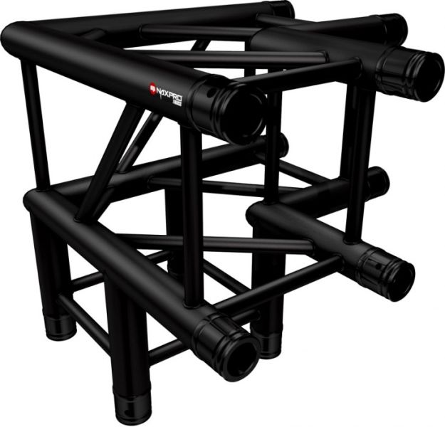 Naxpro-Truss FD 34 C30 90° 3 Weg Winkel Schwarz -Demoware-
