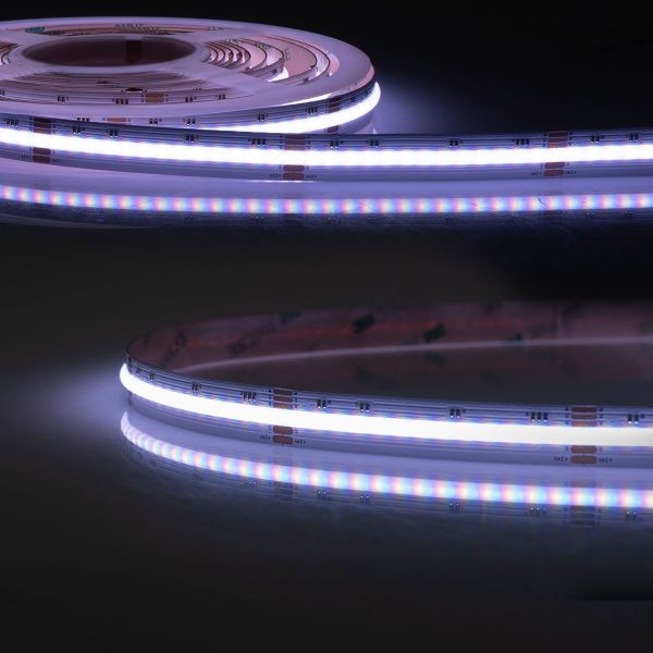 ISOLED LED Aqua COB RGB+2700K Linear Flexband, 24V DC, 20W, IP68, 5m Rolle, 896 LED/m