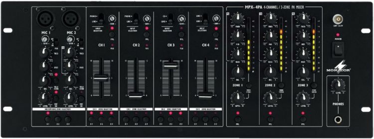 MONACOR MPX-4PA Stereo-Mischpult
