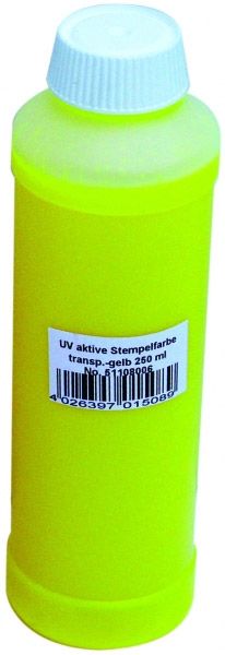 EUROLITE UV-aktive Stempelfarbe, transparent gelb, 250ml